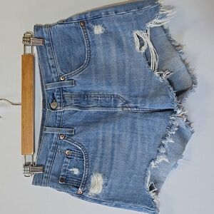 Levi's Premium 501 Original Fit High Rise Jean Shorts Size 27 Button Fly